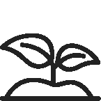plant icon in dark grey